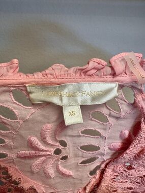 LoveShackFancy Pink Eyelet Dress-XS